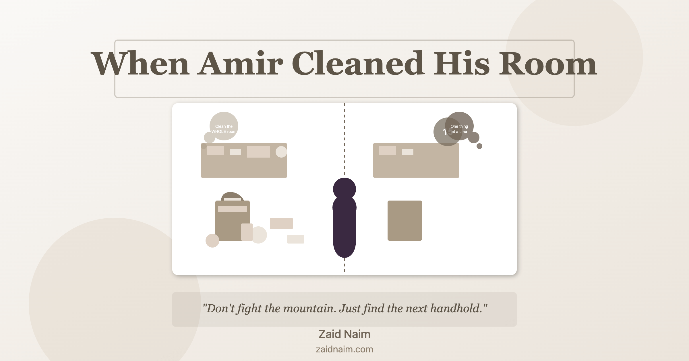 When Amir Cleaned His Room