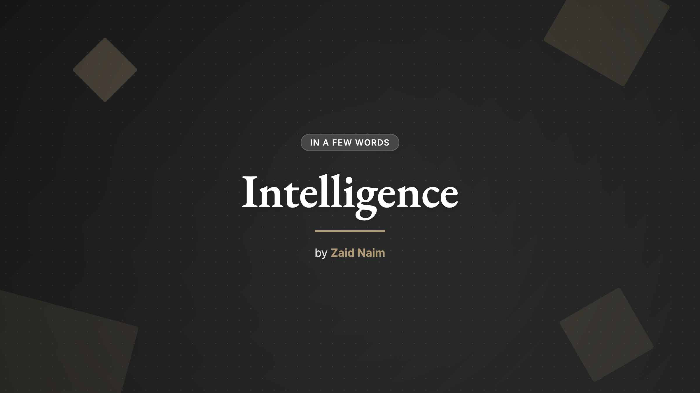 Intelligence