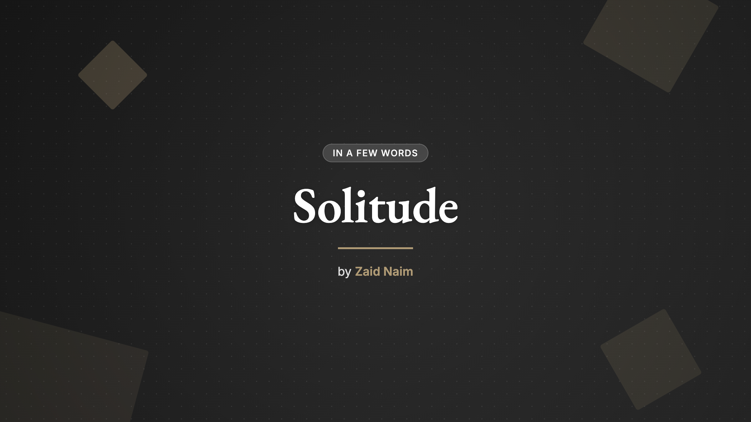 Solitude